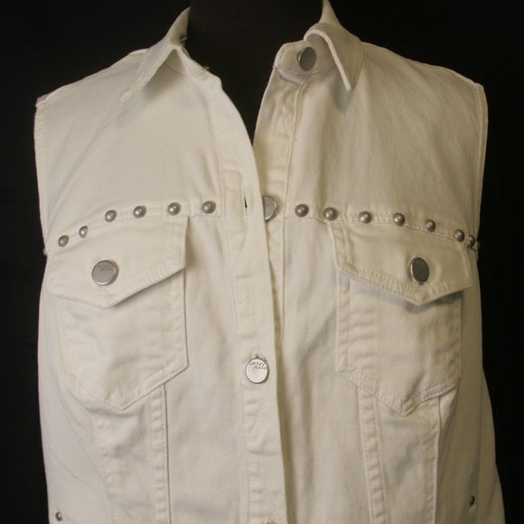 DKNY Jean Vest - White - Picture 3 of 5